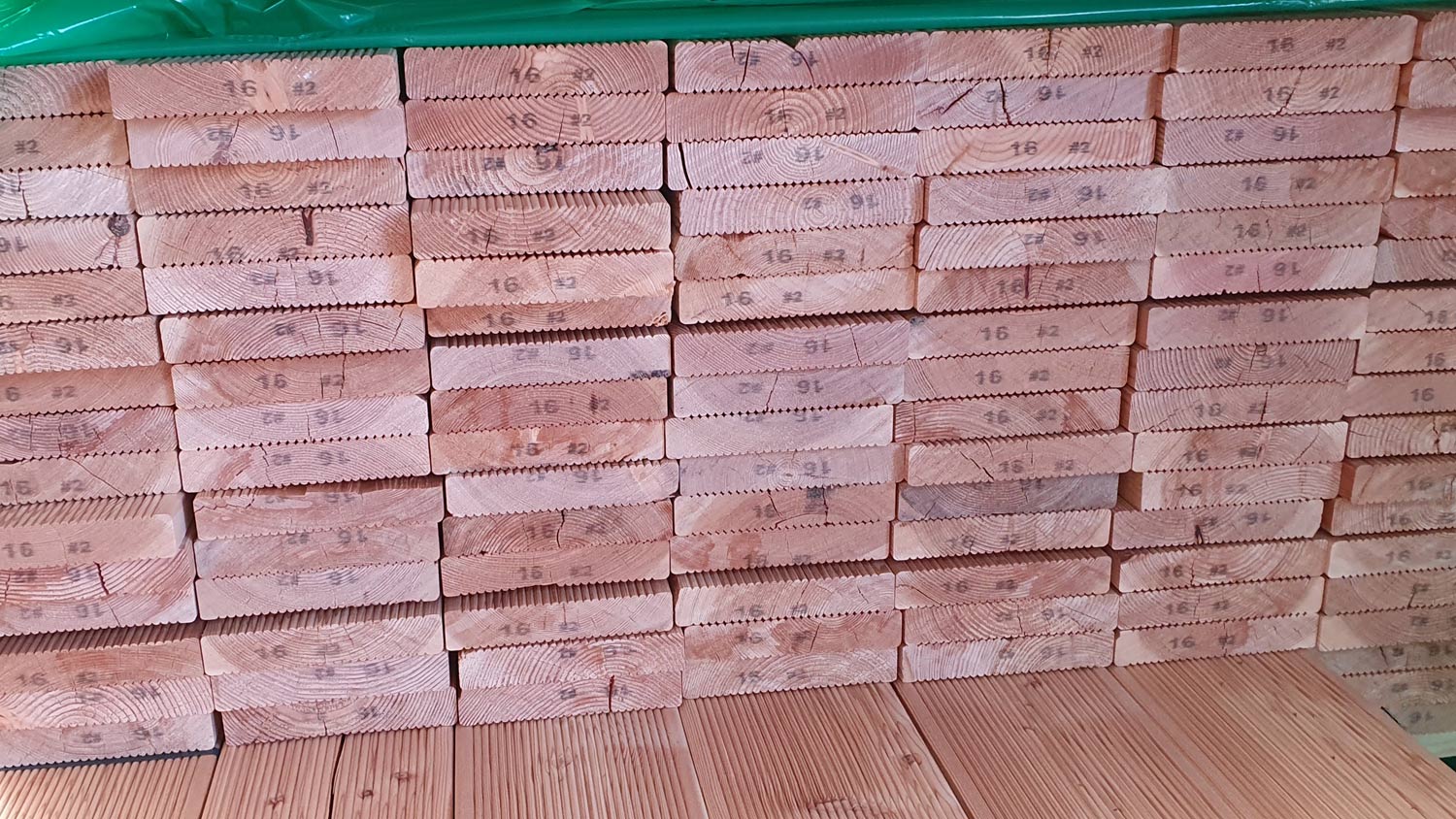 SALE CANADIX Terrassendiele kanad. Lärche, 27x143mm, Länge 5,18m, fein/fein, B/C  