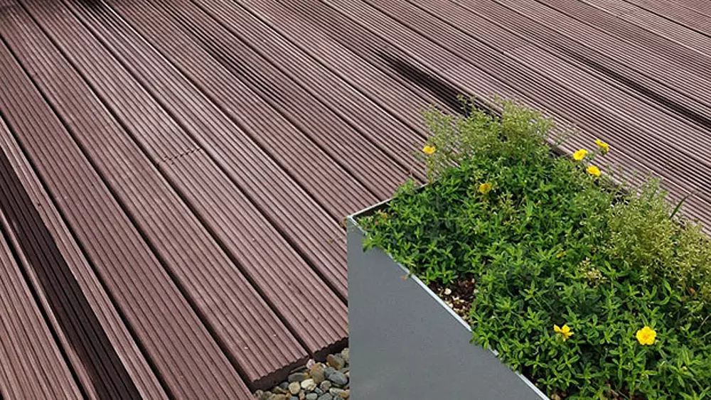 Terrassendiele Bongossi 35x140mm, Länge 2,00m, grob/glatt, Sichtseite grob