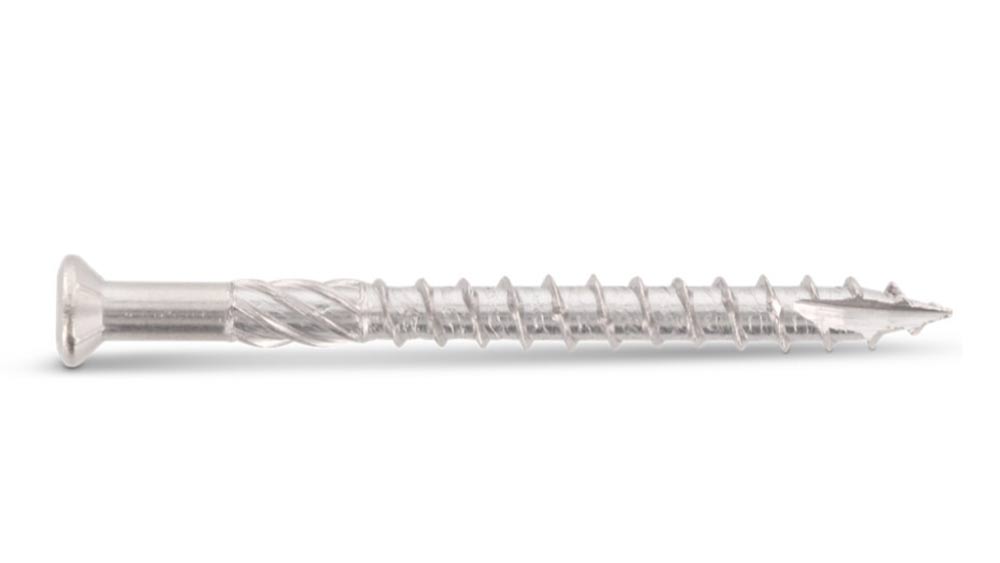  A2 Liseko T-Drill Terrassenschrauben 5,0x80/52mm mit Schneidkerbe, TX 25, 100 Stck./Pack
