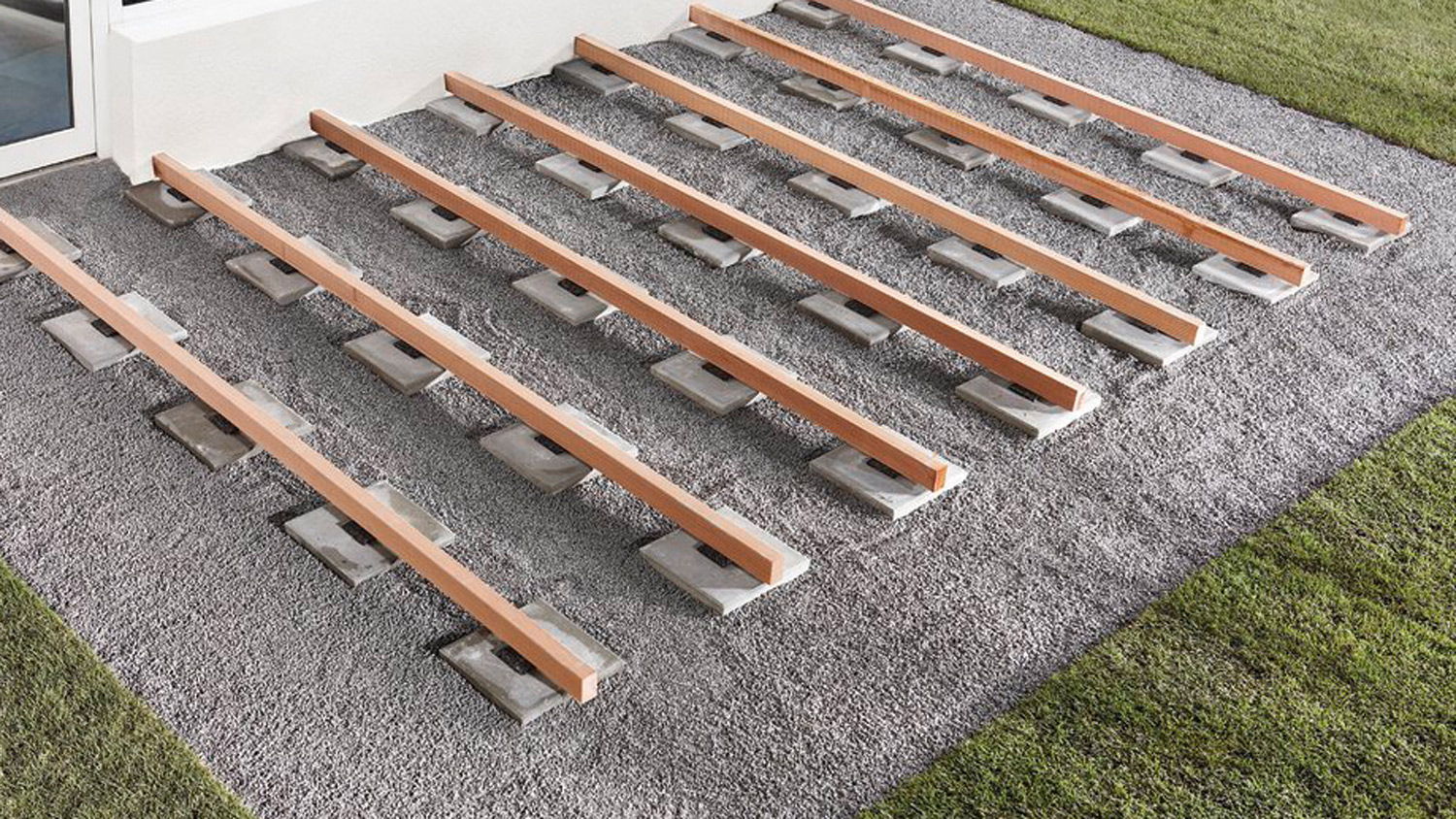 Terrassen Unterkonstruktion Holzlatten