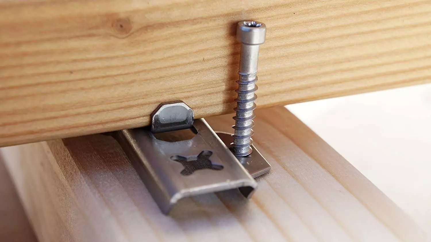 DILA 2 / 17 mm Terrassenverbinder Edelstahl A2 silberf. rostfrei, für Dielen H 19-23mm, 800 Stück