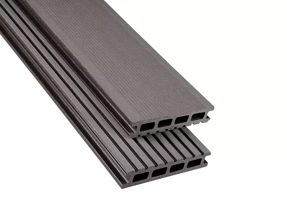 WPC Dielen HK Standard fein/grob graubraun gebürstet, 26x145mm, Länge 2m