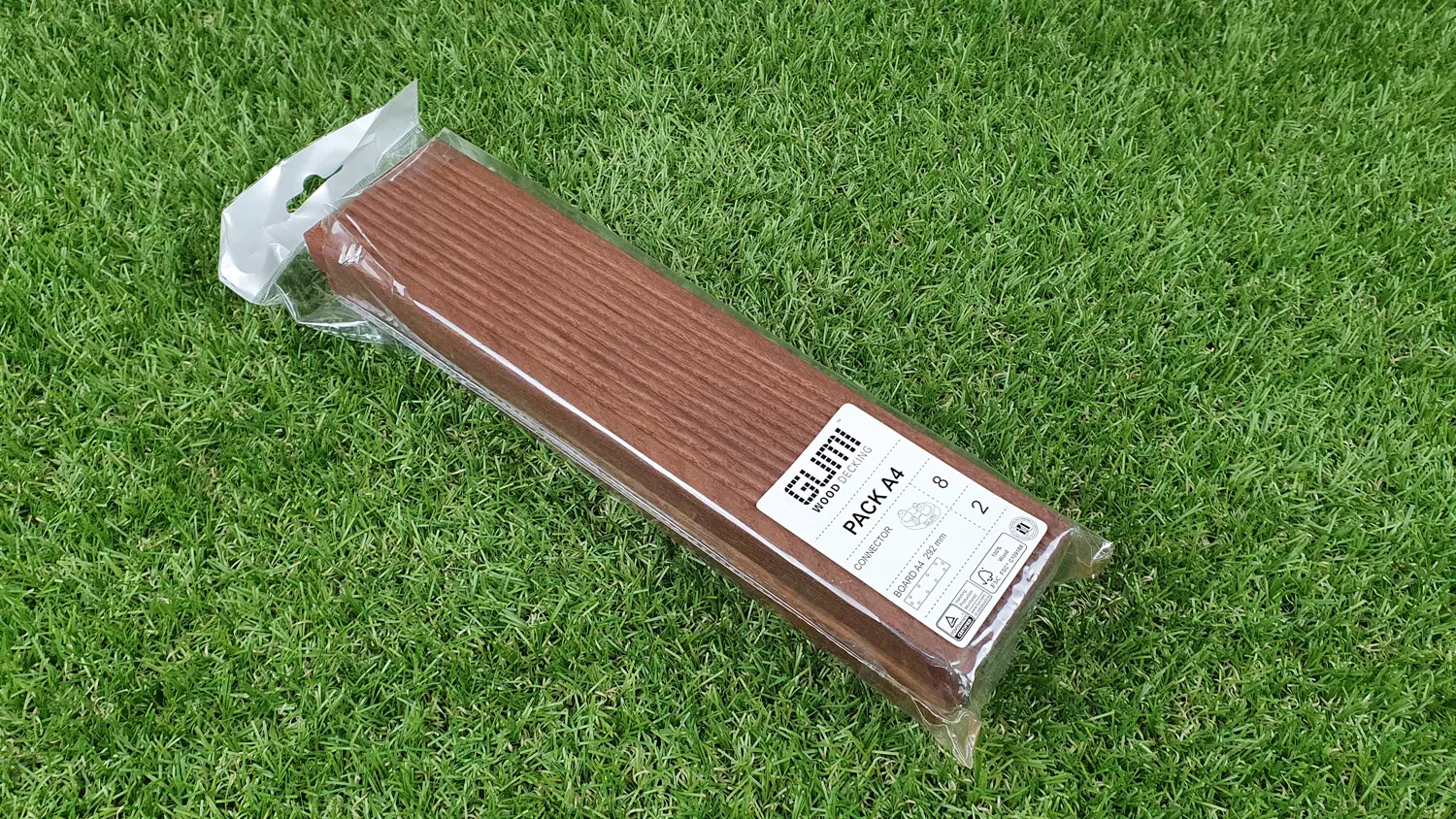Klickfliese Gumideck Pack A4 Thermoesche, 2 Dielen 21x70mm, Länge 29,2cm 