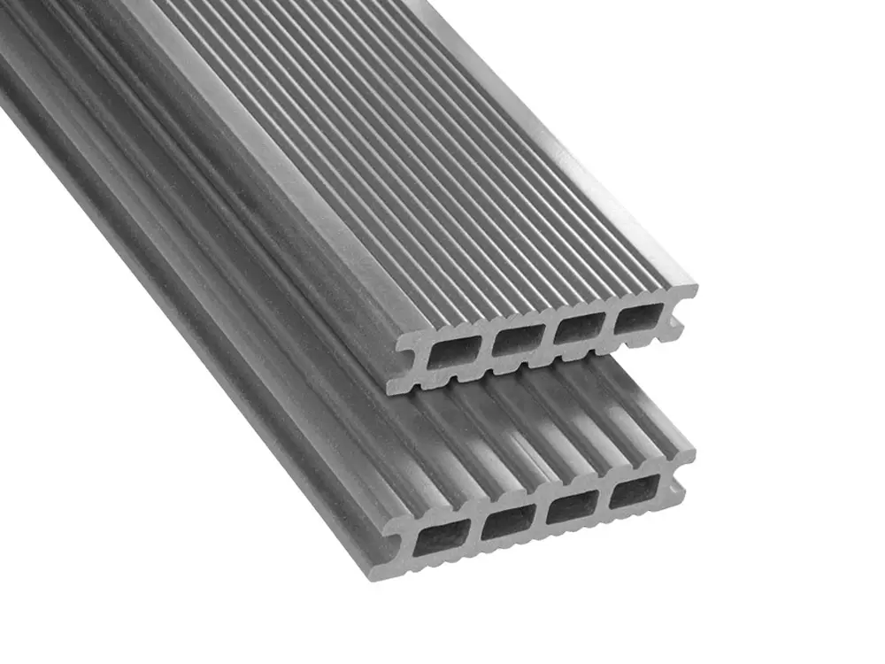 WPC Dielen HK Exklusiv fein/grob grau unbehandelt, 26x145mm, Länge 3m