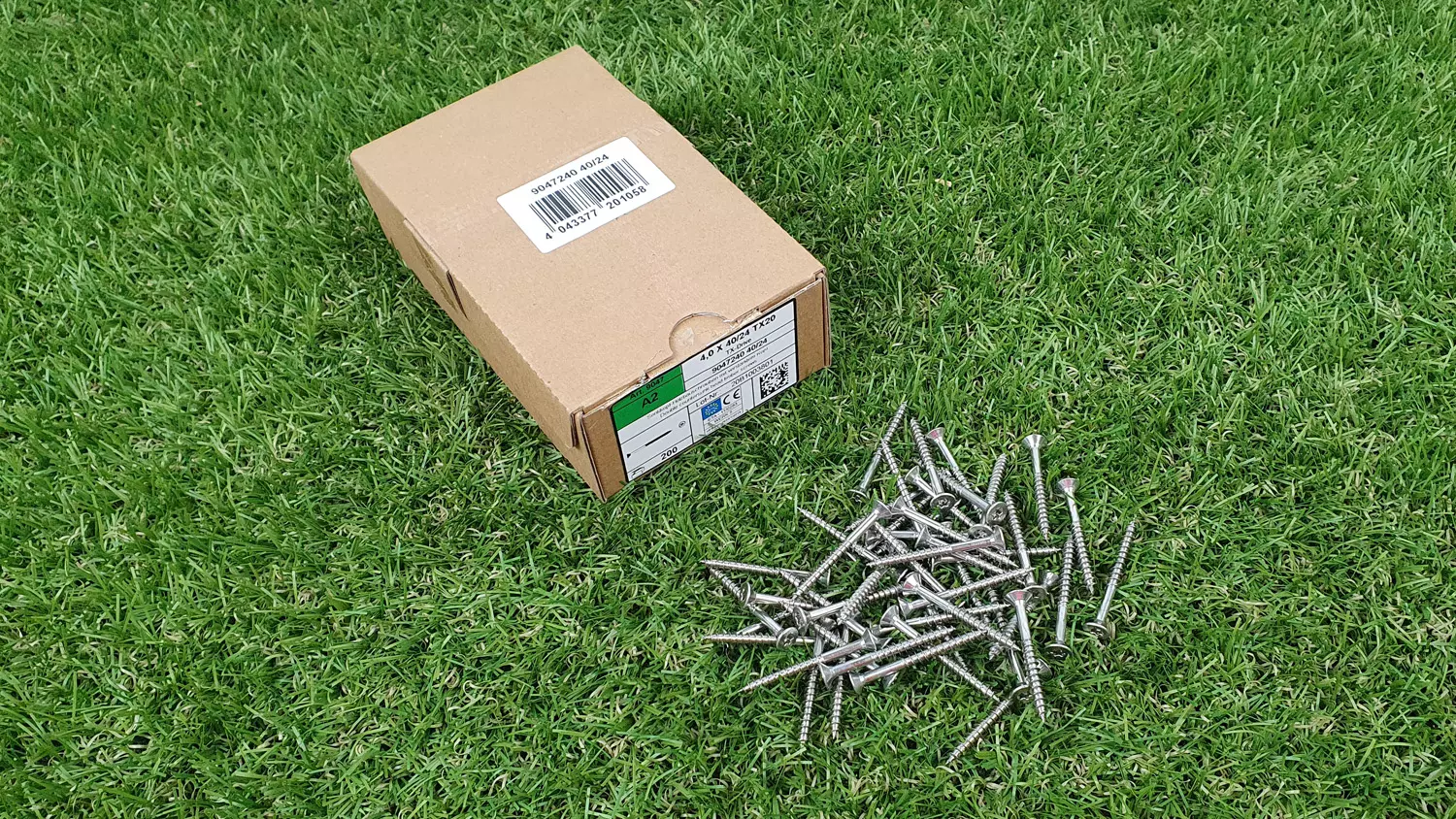 A2 Schrauben 4,0x40/24mm TX20, Senkkopf, Standardspitze, 200 Stck./Pack.